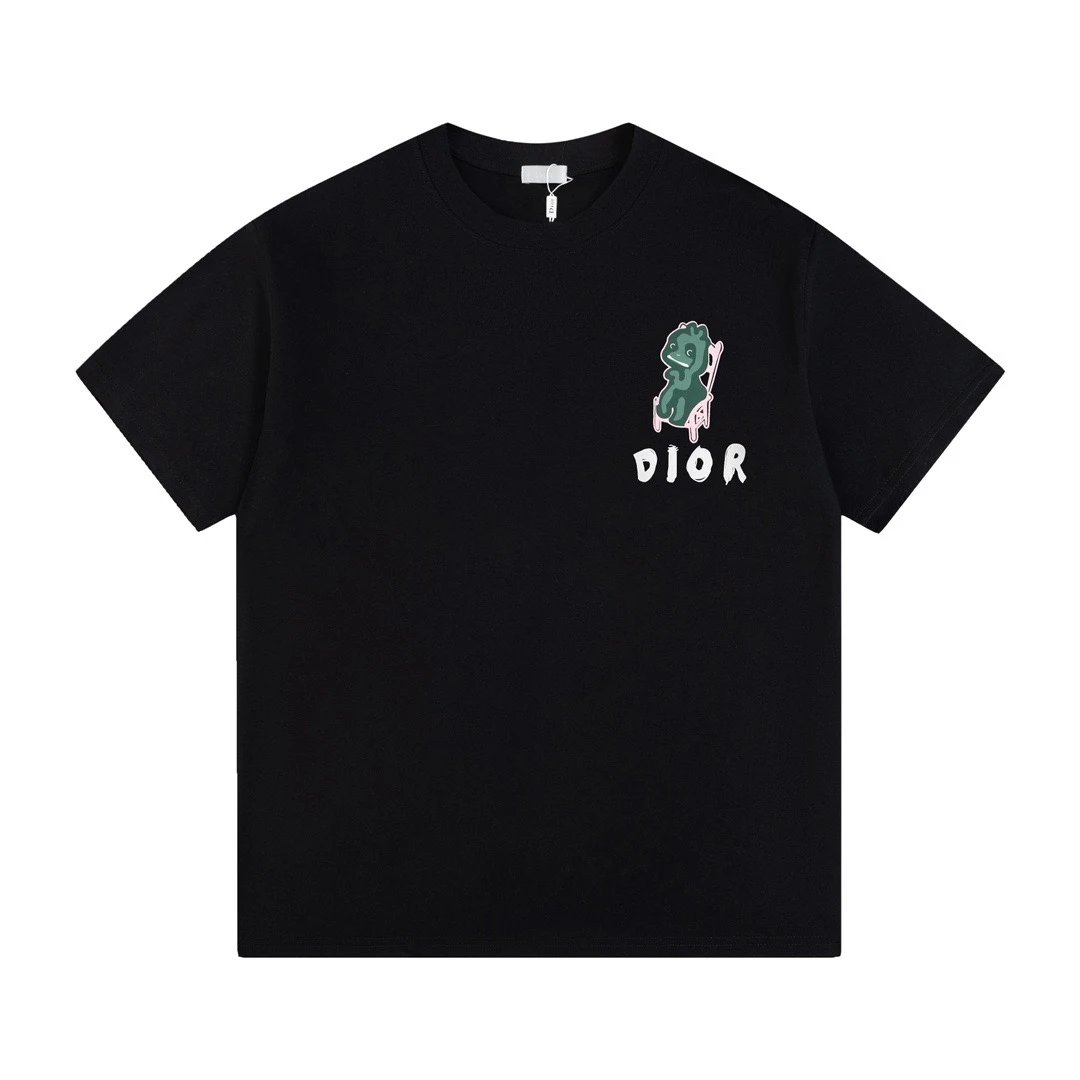 Dior x Kenny Scharf Cartoon Graphic Tee Black