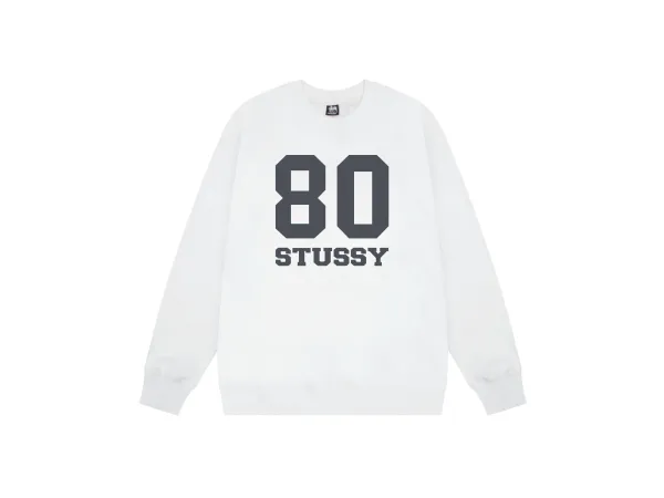 Stussy '80' Graphic Crewneck Sweatshirt White Hoodie - 1