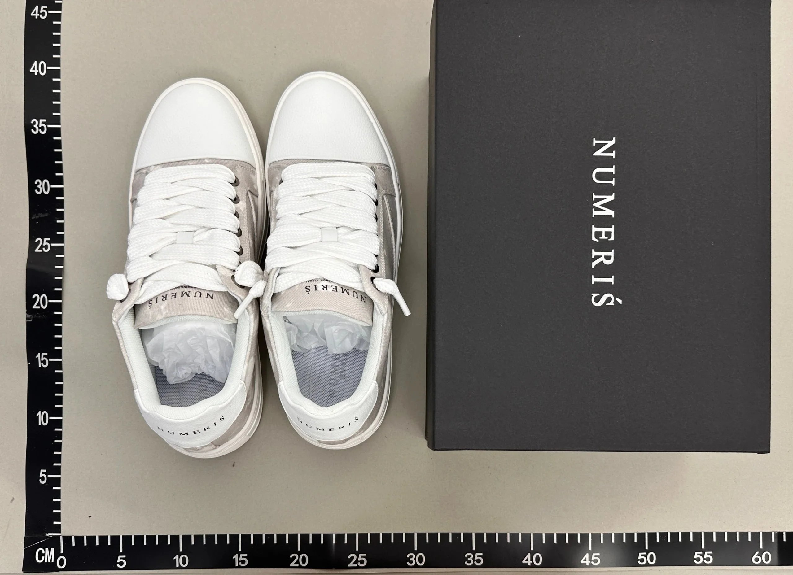 Design Denim-Style Sneakers with Pink Laces Black / White - 5