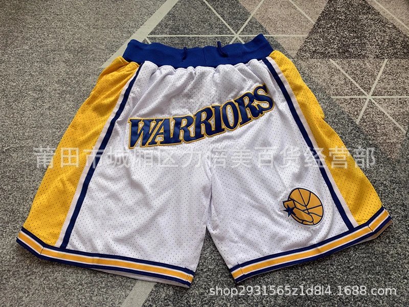 Just Don Golden State Warriors Basketball Shorts White