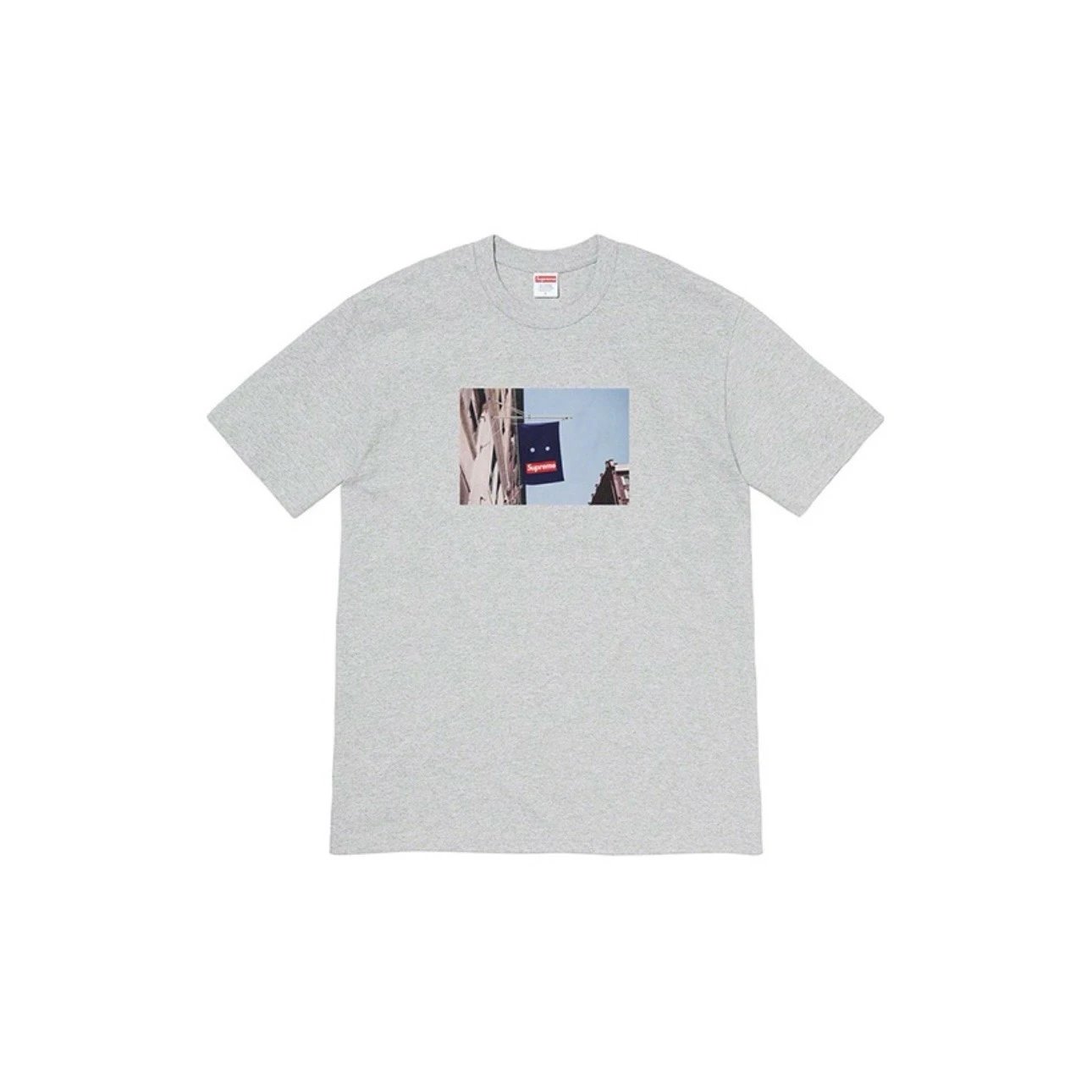 Supreme Banner Tee Heather Grey