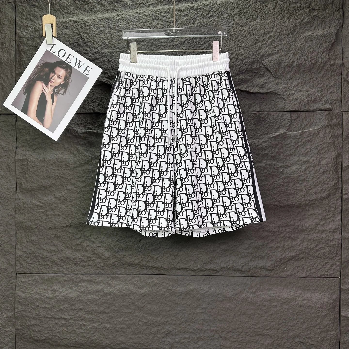 Dior Shorts Oblique Logo Print Drawstring image 3