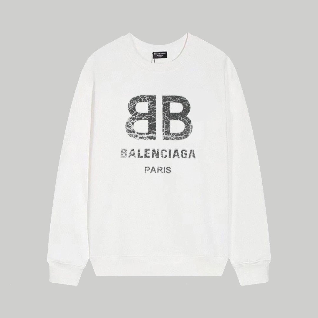 Balenciaga BB Logo Sweatshirt White