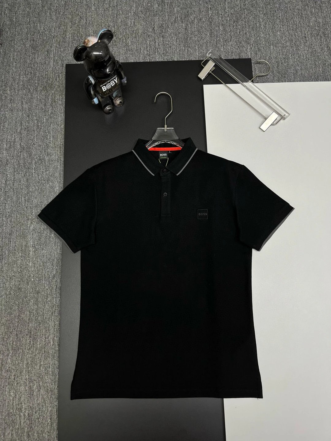 Hugo Boss Faces Patch Polo Shirt Black