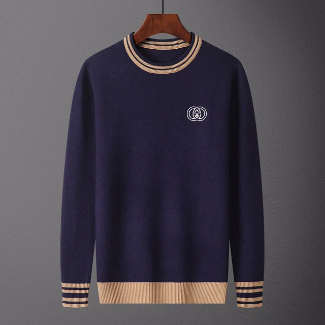Gucci Knitwear Crew-Neck GG Logo Knit Sweater product detail image 2