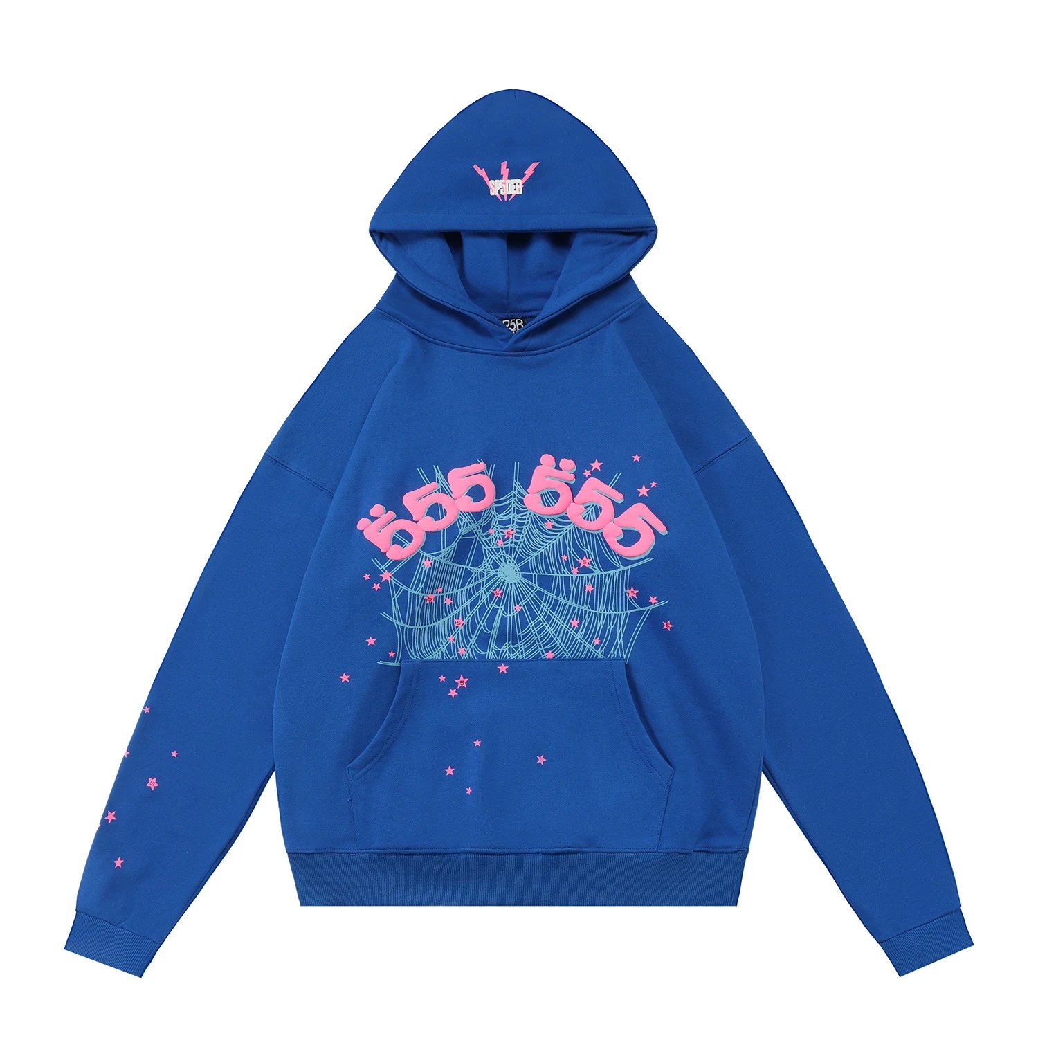 Sp5der 555 555 Web Hoodie Blue Pink