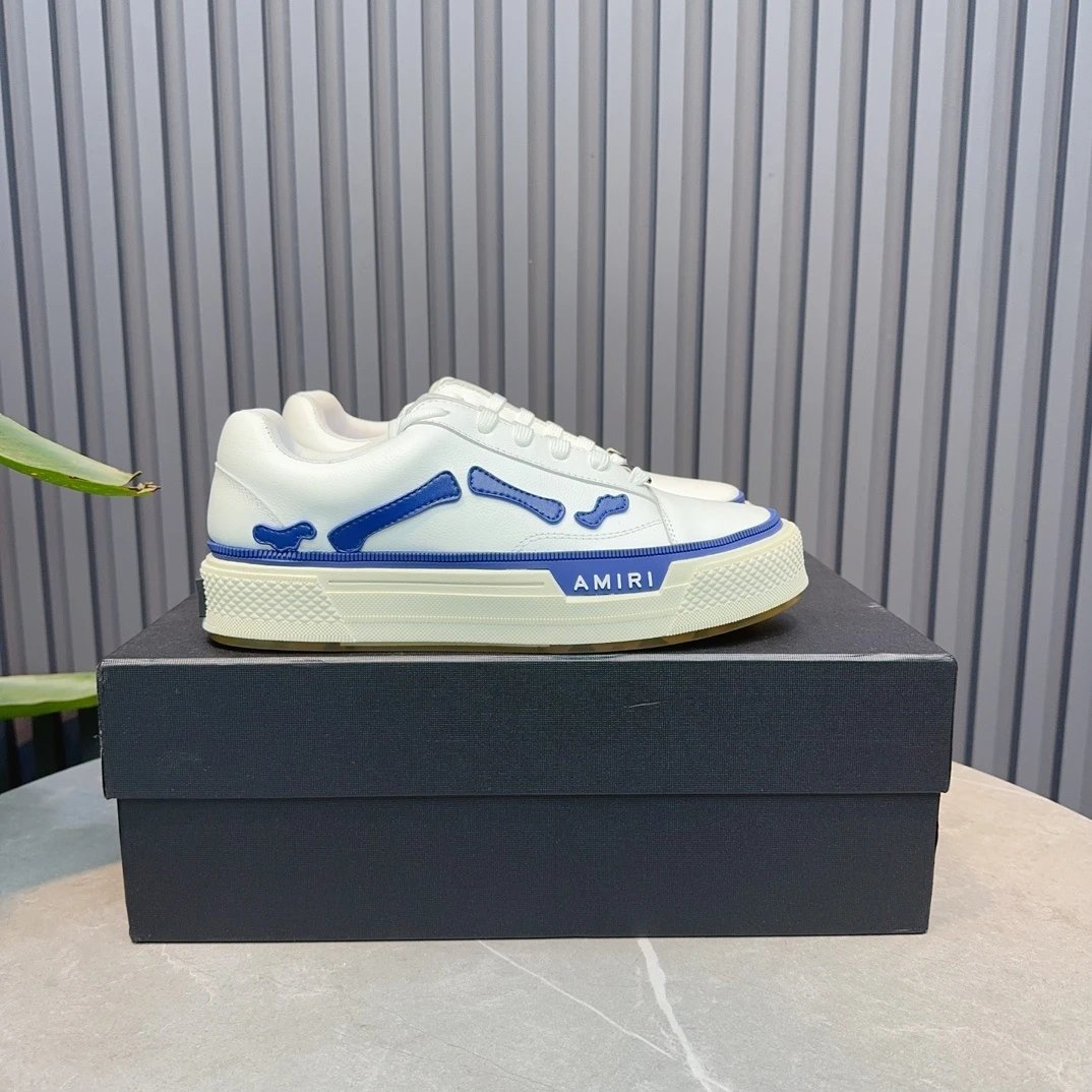Amiri Skel Top Low Sneaker White Blue