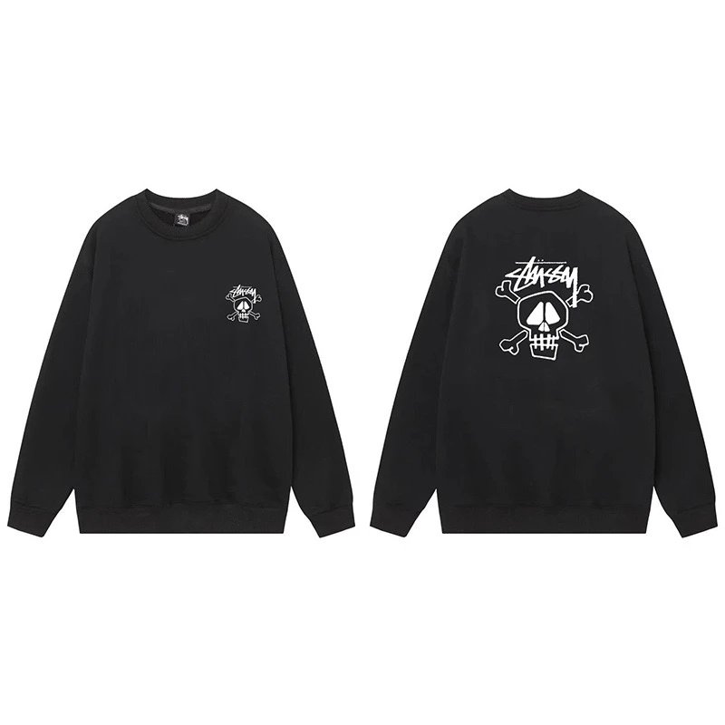 Stüssy Skull Crewneck Sweatshirt Black