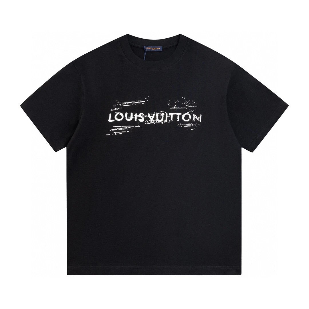 Louis Vuitton Graffiti Logo Black T-Shirt - 11