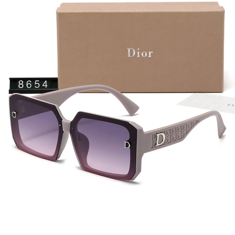Dior 8615 Oversized Square Sunglasses Grey Purple Gradient
