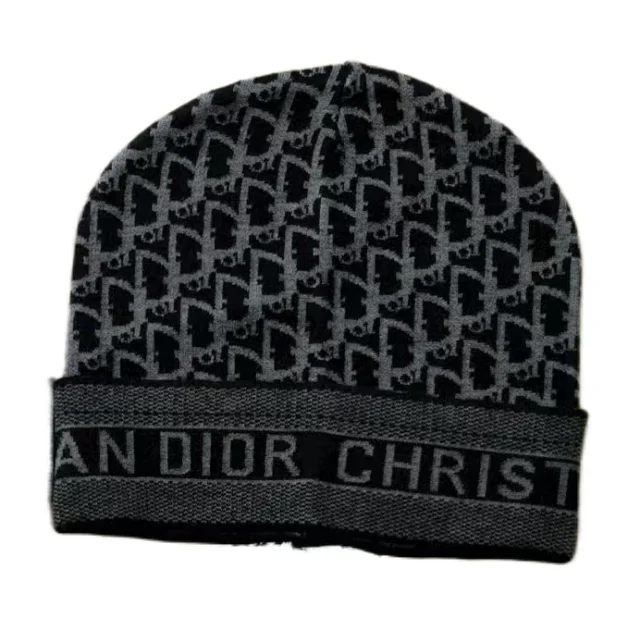 Dior Hats Oblique Logo Knit Beanie product detail image 4