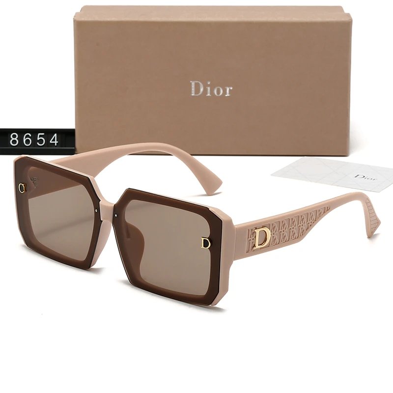 Dior 8615 Oversized Square Sunglasses Brown Caramel