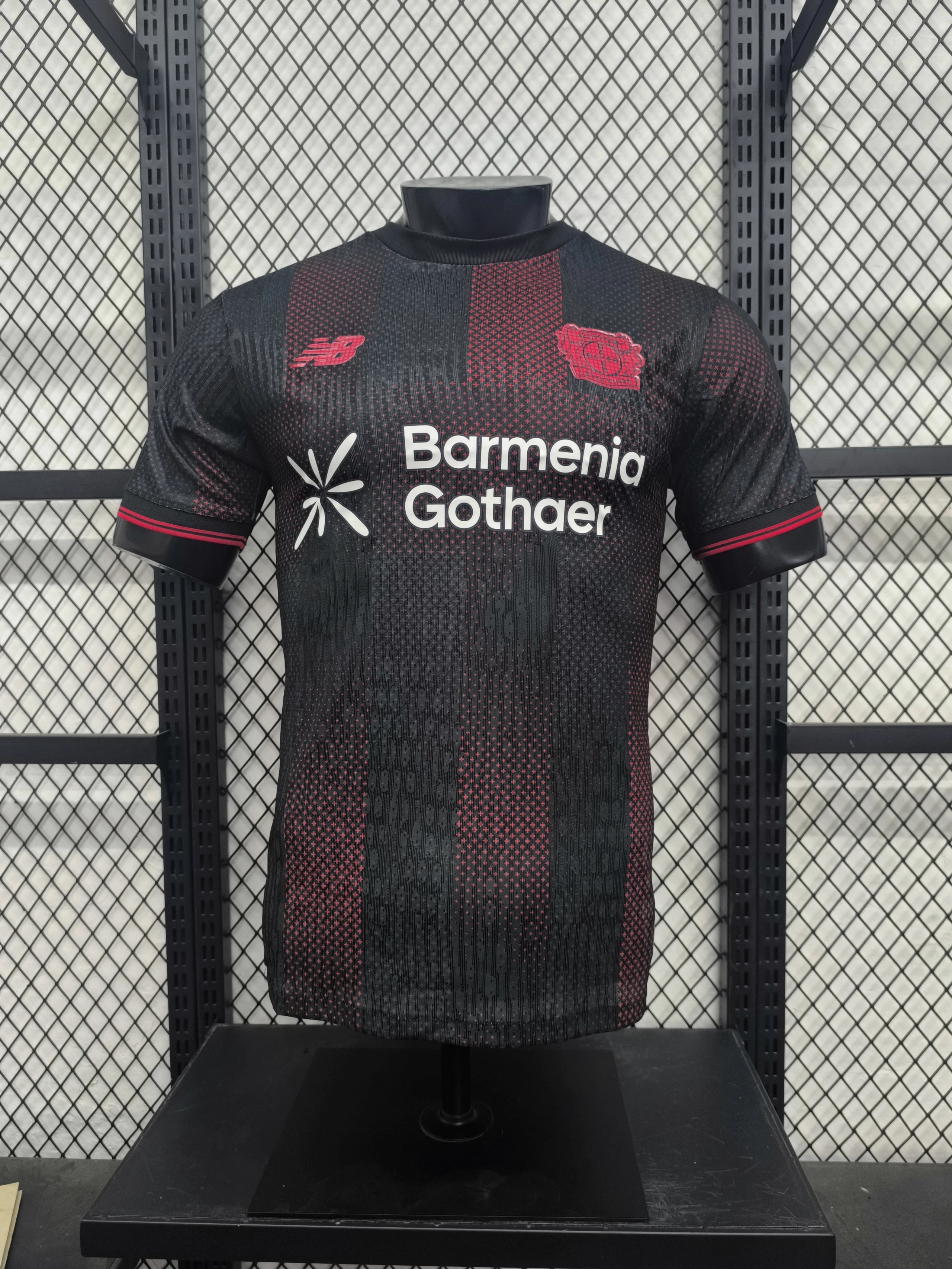 New Balance Black and Red Football Jersey