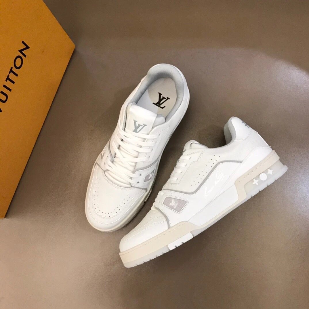 Louis Vuitton Trainer Leather Triple White