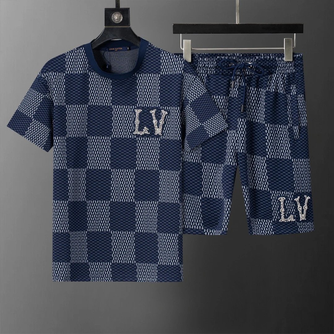 Louis Vuitton Damier Jacquard LV Short Set Navy