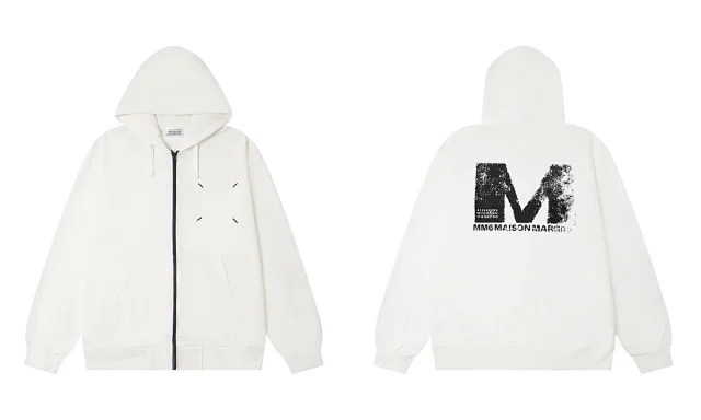 Maison Margiela Hoodies & Sweatshirts Numeric Logo Zip-Up Hoodie product detail image 4