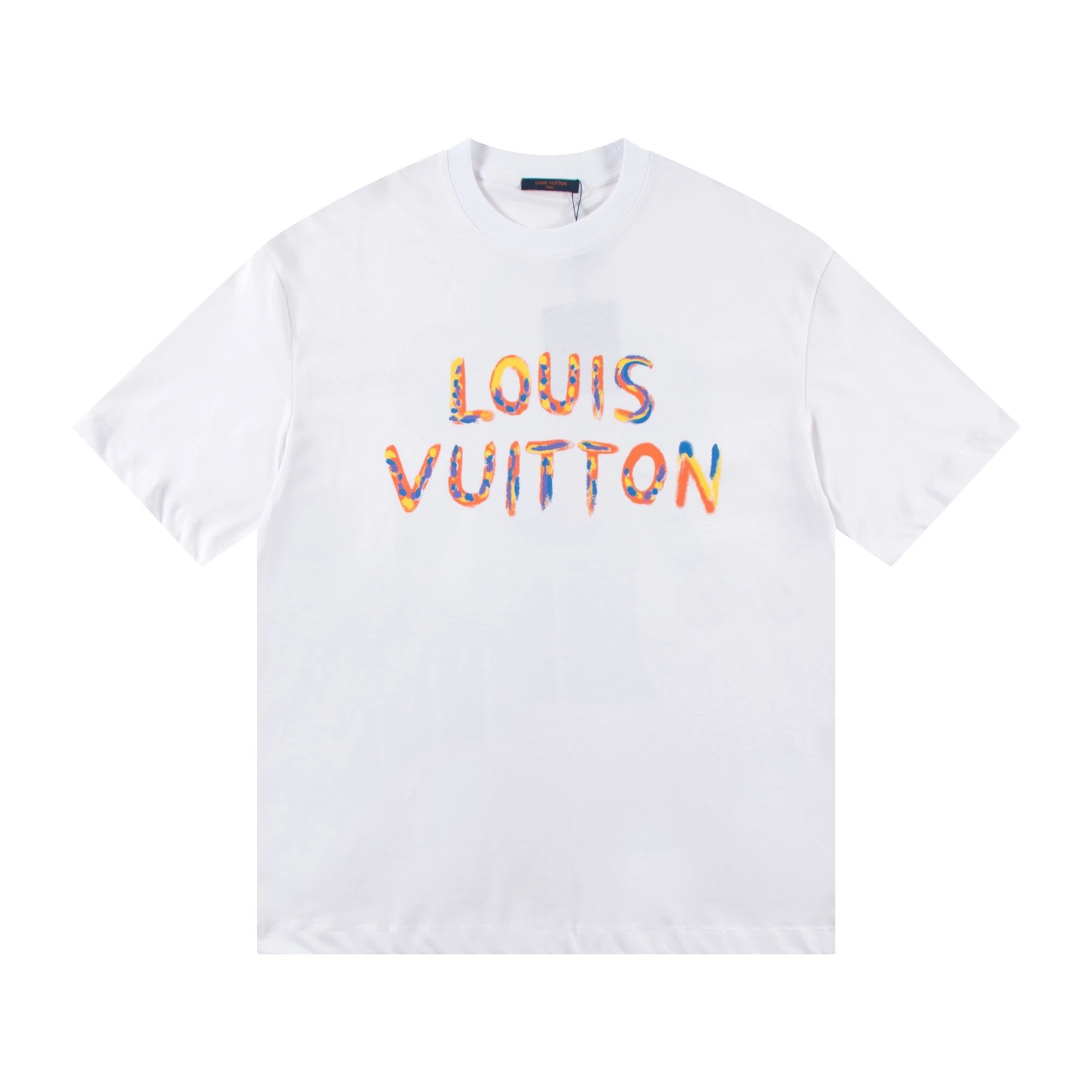 Louis Vuitton Graffiti Logo Black T-Shirt - 7