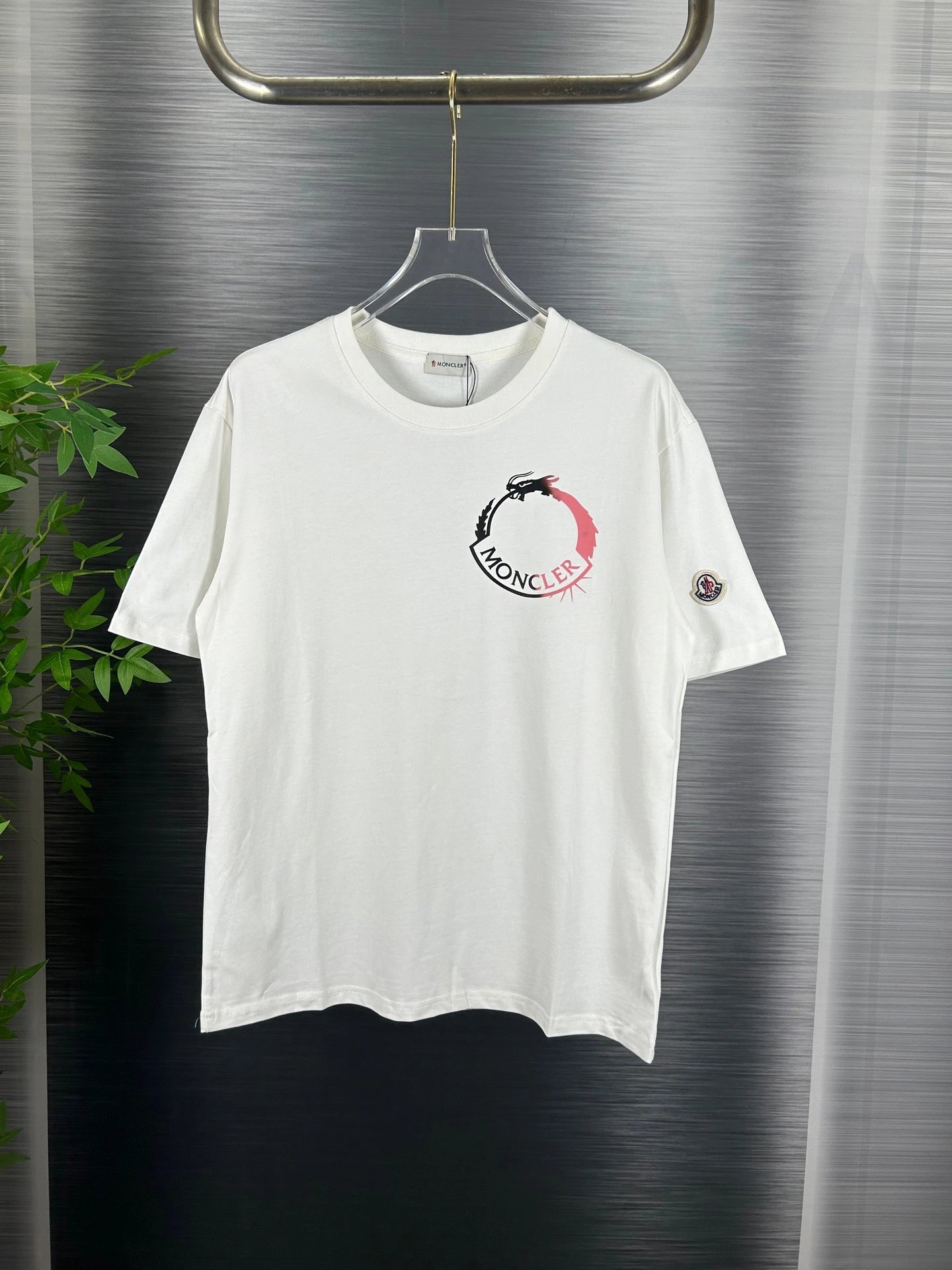 Moncler Dragon Circle Logo Tee White