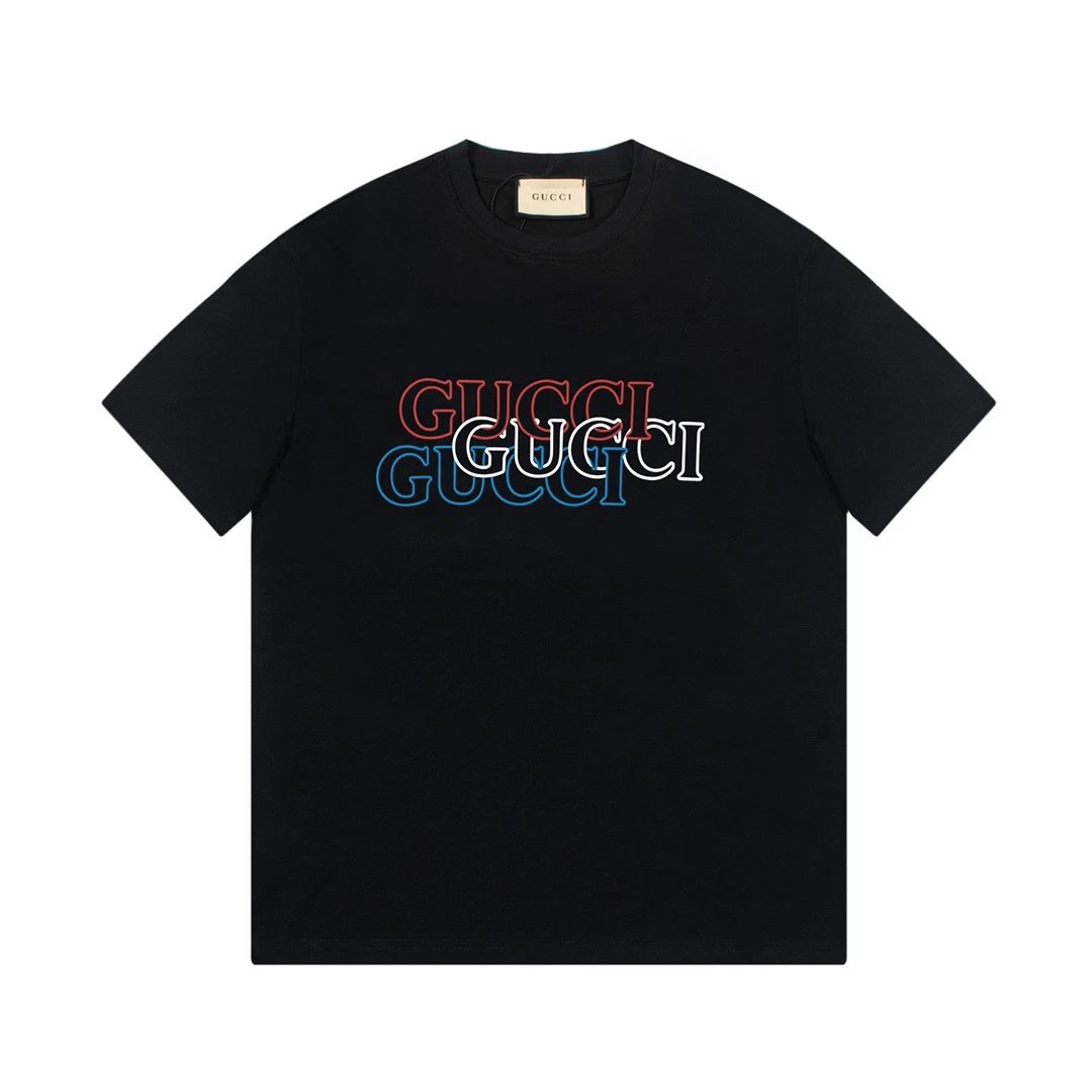 Gucci Triple Logo Print Tee Black