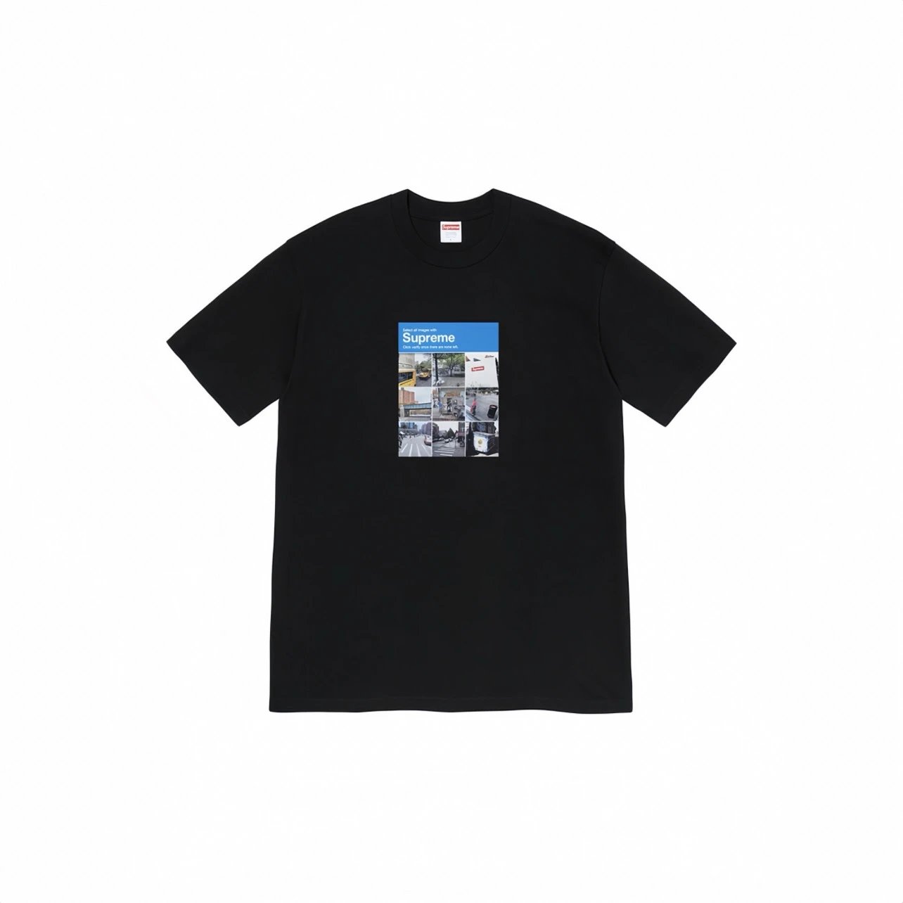 Supreme CAPTCHA Tee Black Cotton Short Sleeve T-Shirt