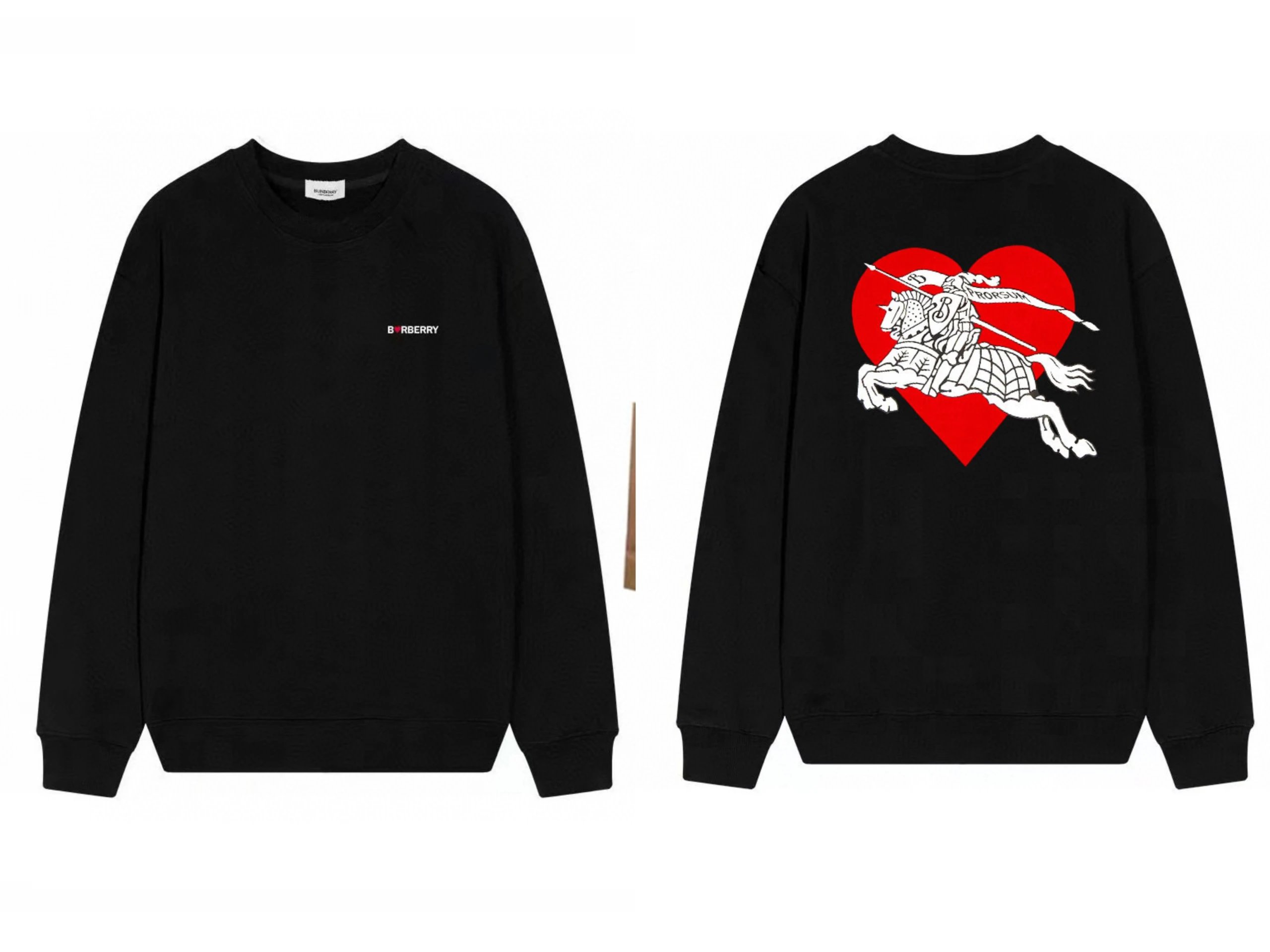 Burberry Logo Print Crewneck Sweatshirt White Hoodie - 10