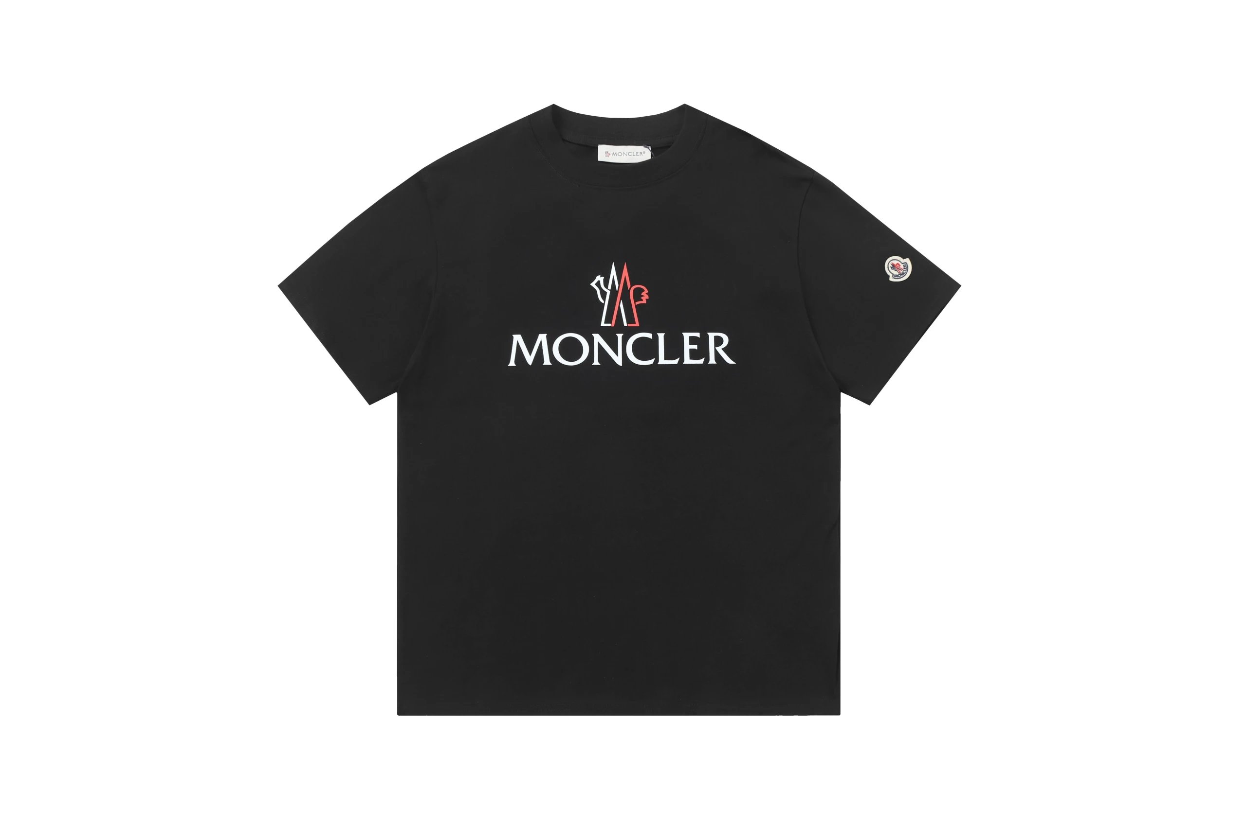 Moncler Logo Print Black T-Shirt - 8