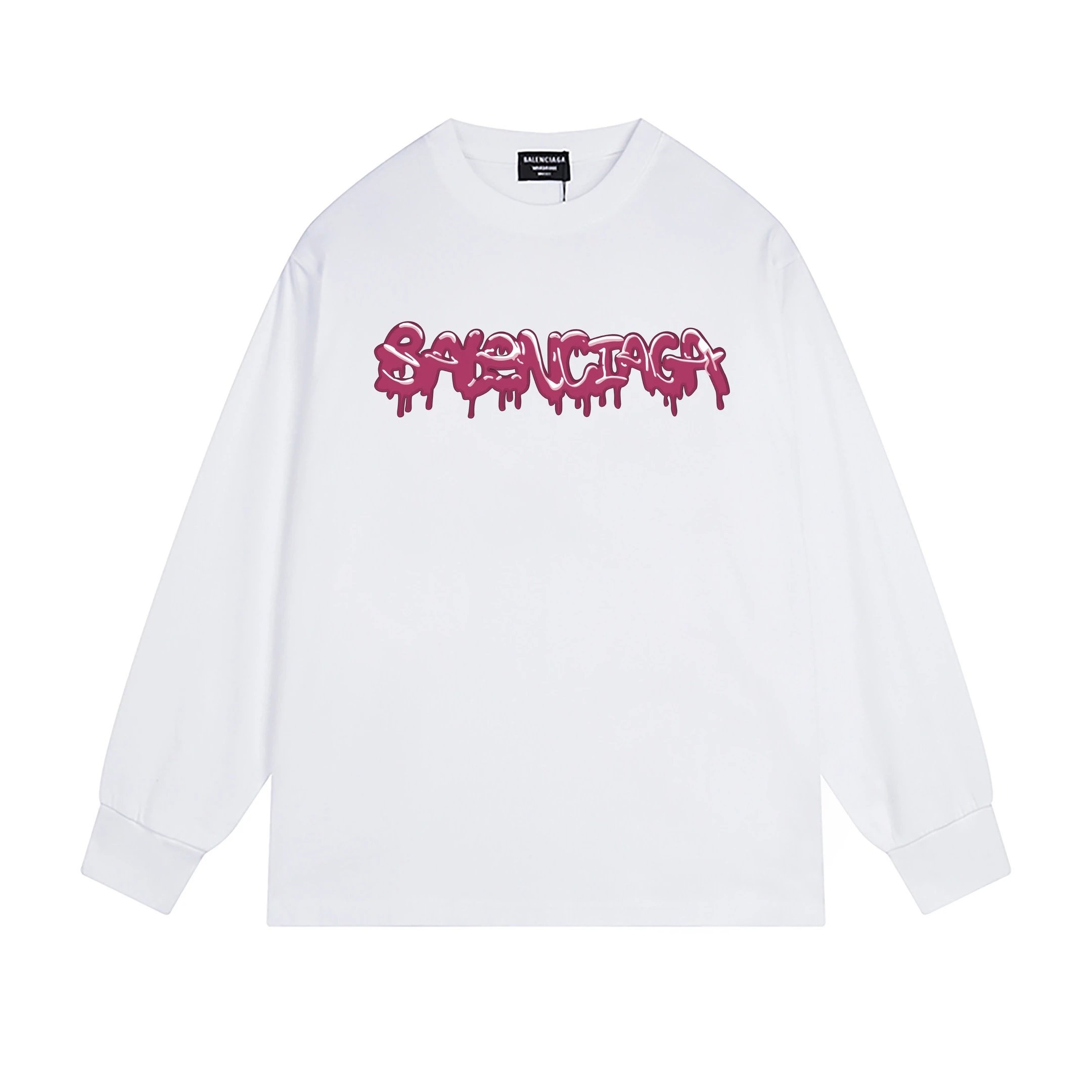 Balenciaga Long Sleeve Tee White