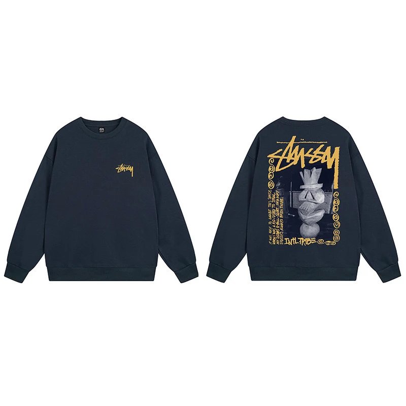 Stussy Graphic Sweatshirt Navy
