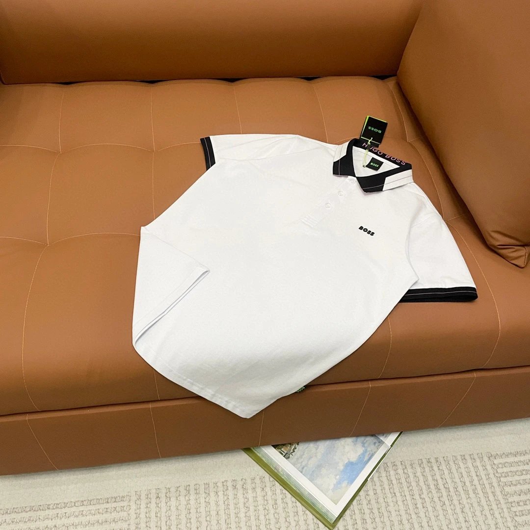 Hugo Boss Paddy Pro Polo White Navy Collar