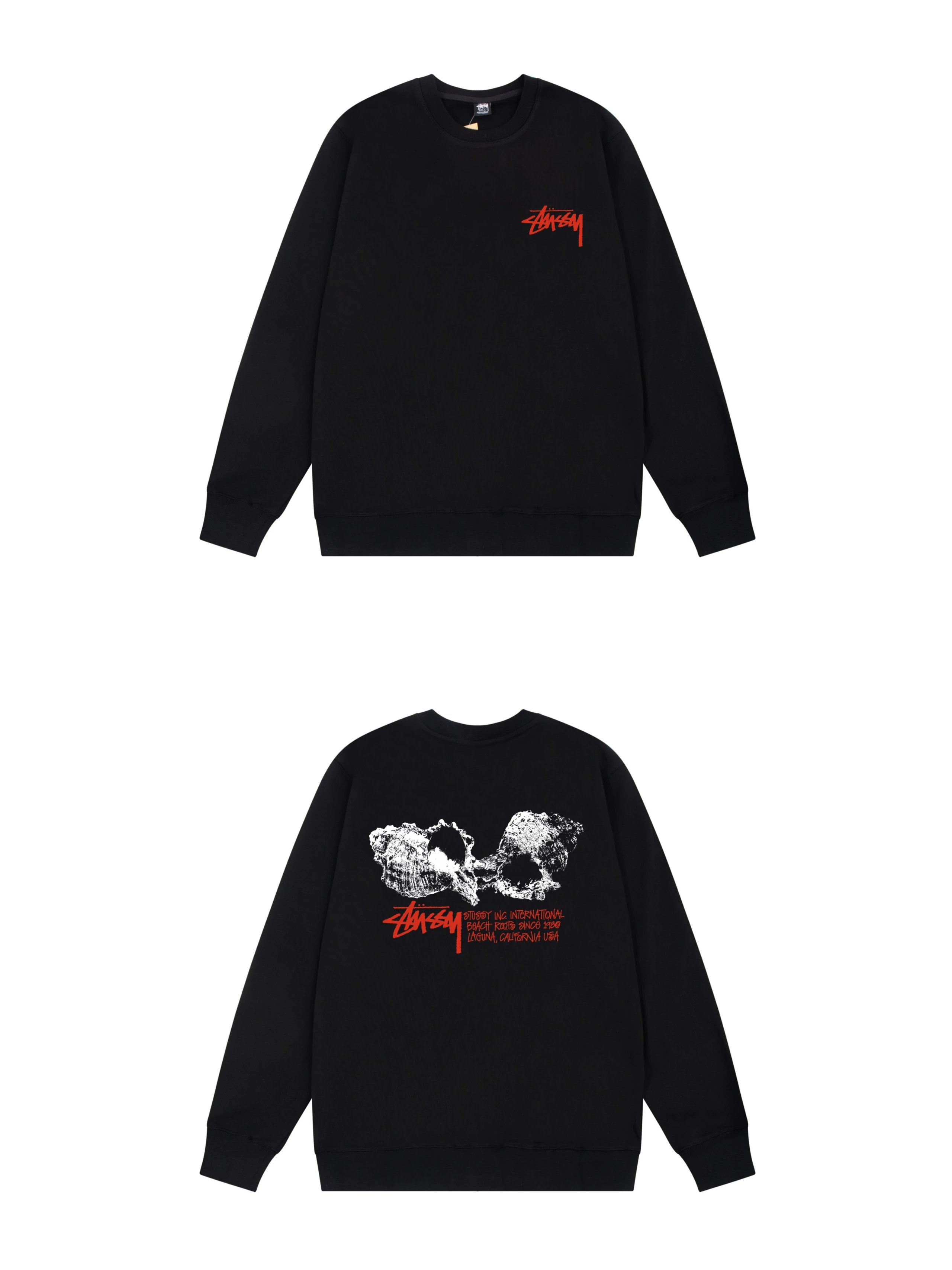 Stussy + Butterfly Crewneck + Black