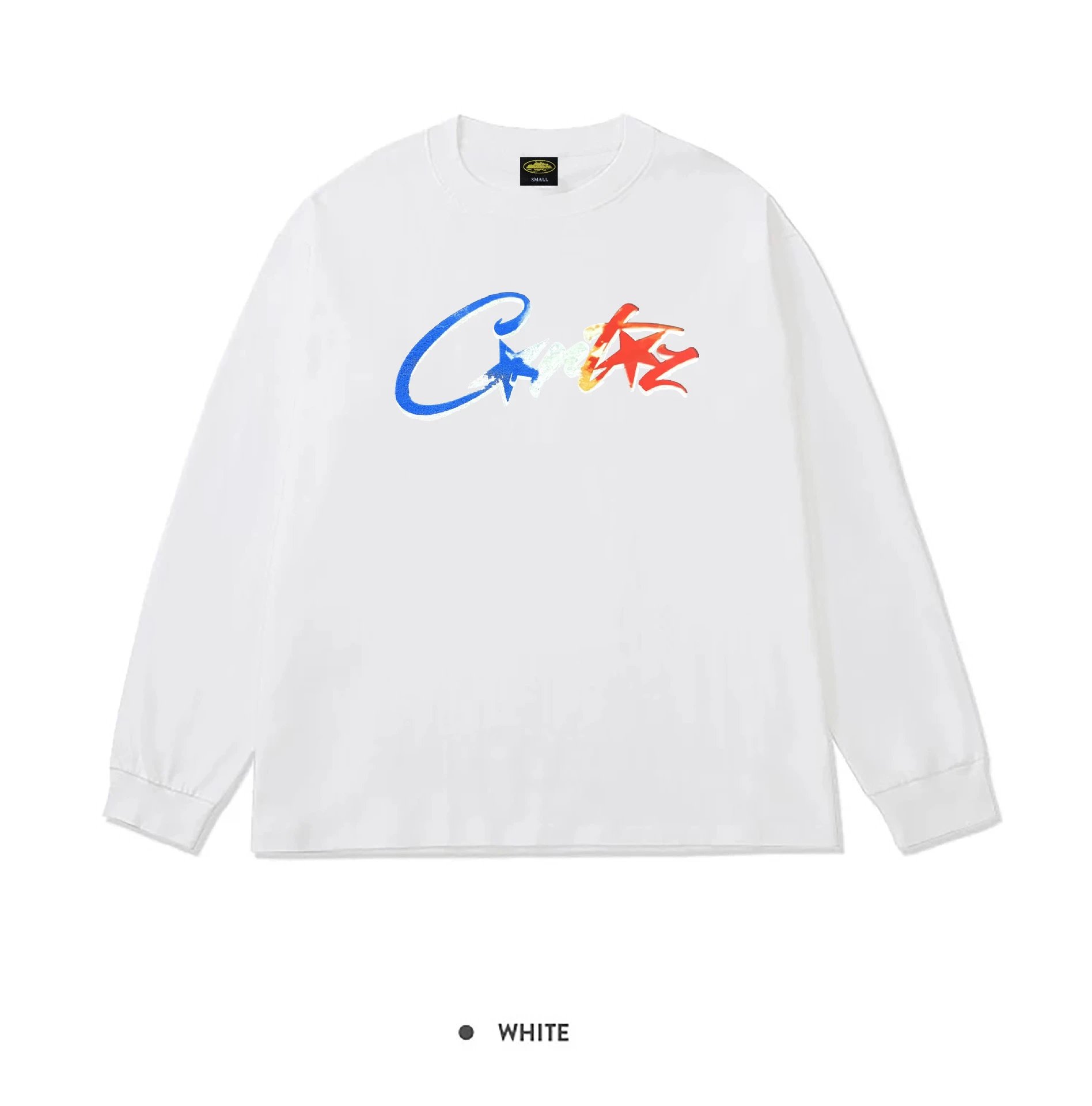 Corteiz Script Logo Long Sleeve T-Shirt White - 7