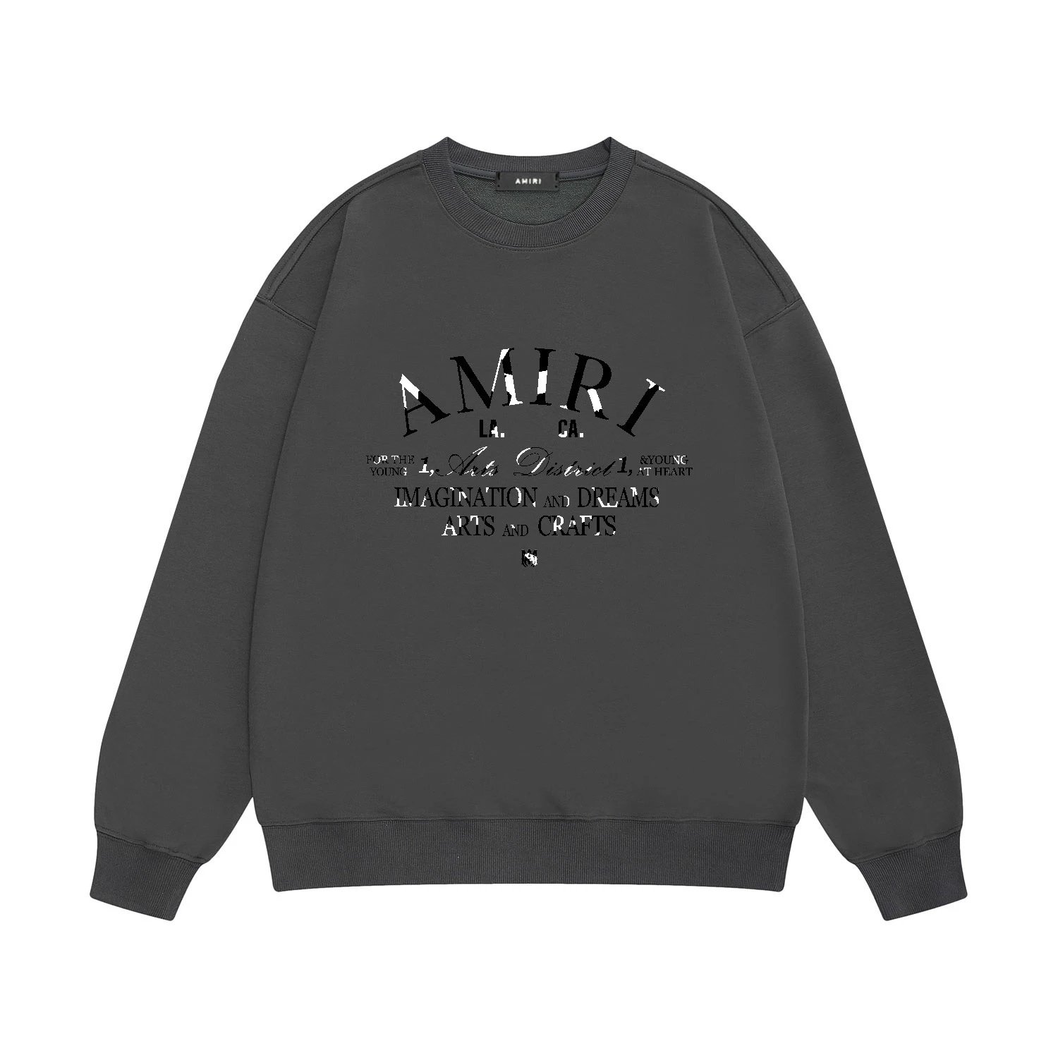 Amiri Distressed Teddy Bear Graphic Hoodie Charcoal - 10