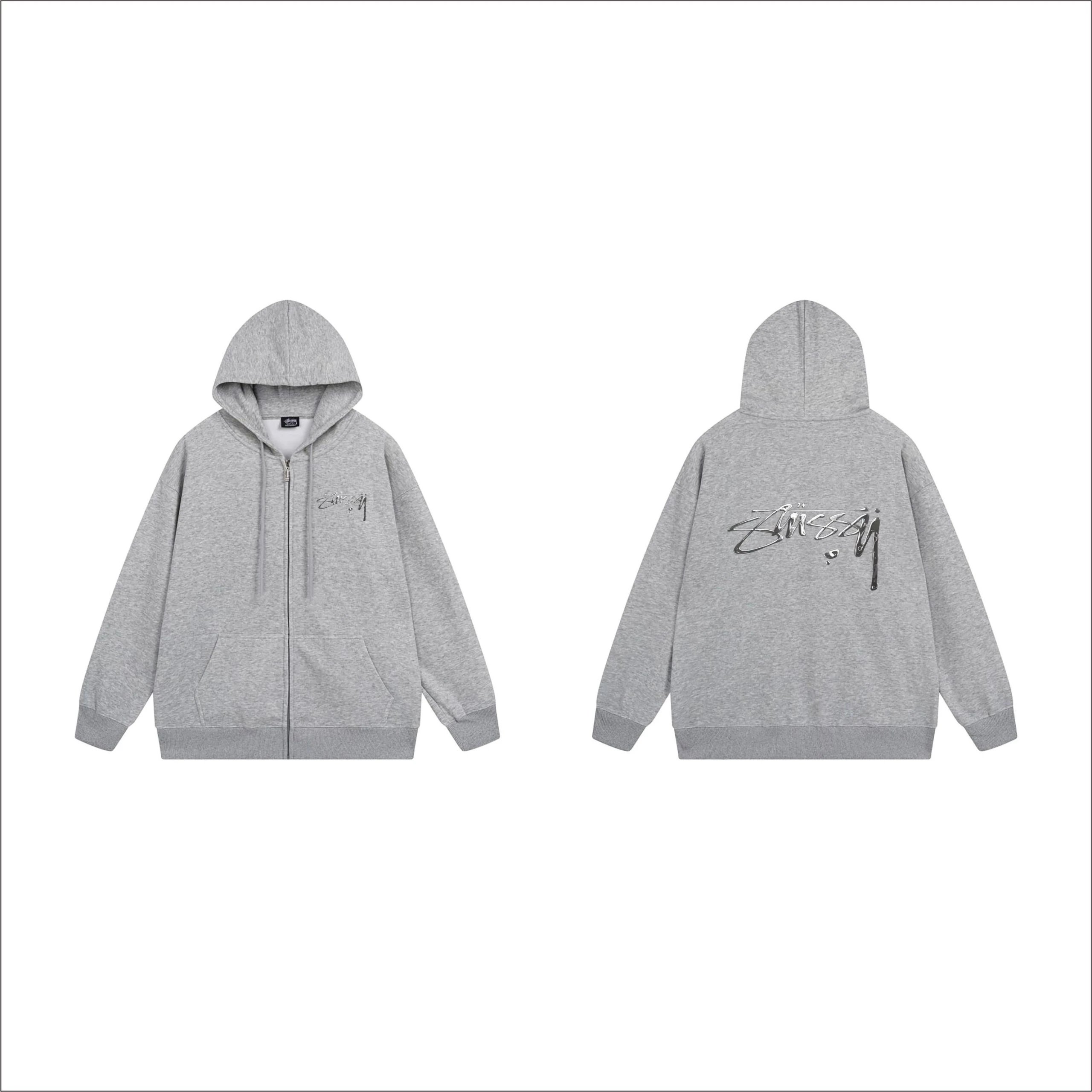 Stussy x A Bathing Ape Crown Ape Zip-Up Hoodie Navy - 11