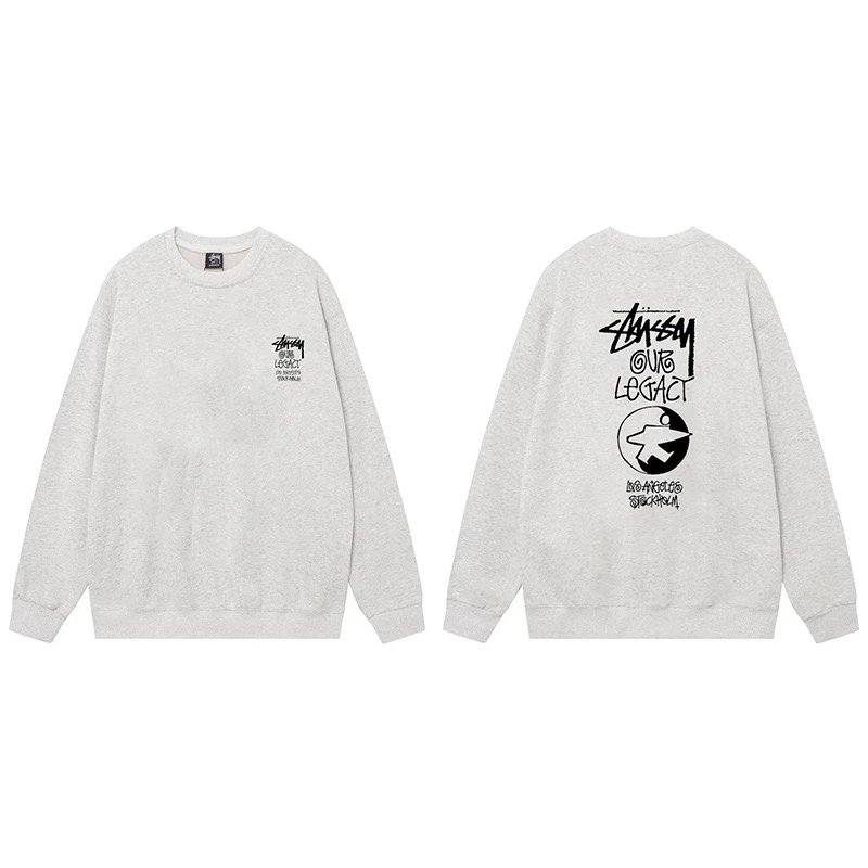 Stussy x Talking Heads Graphic Sweatshirt Gray Hoodie - 6