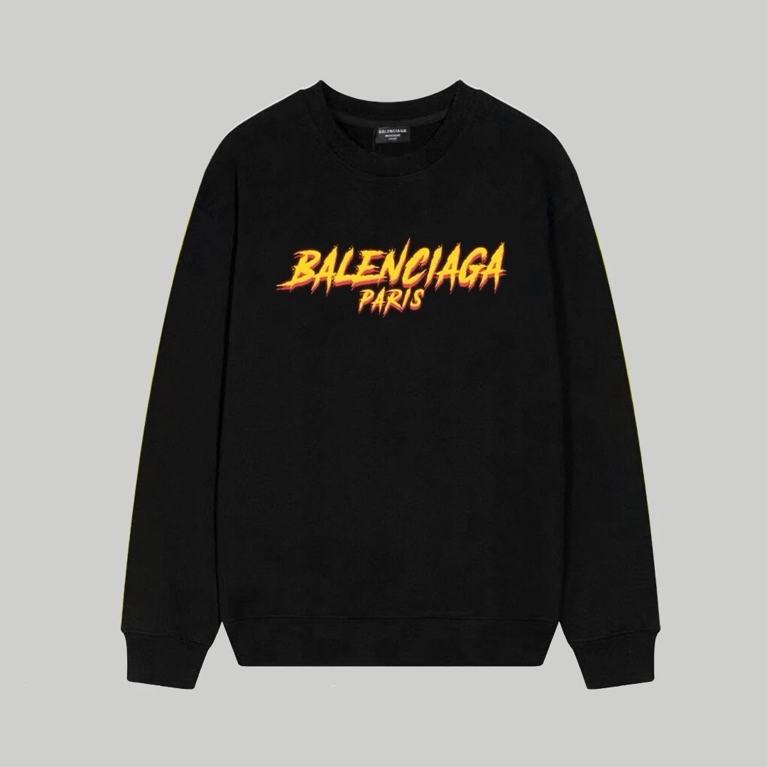 Balenciaga Graphic Sweatshirt Black