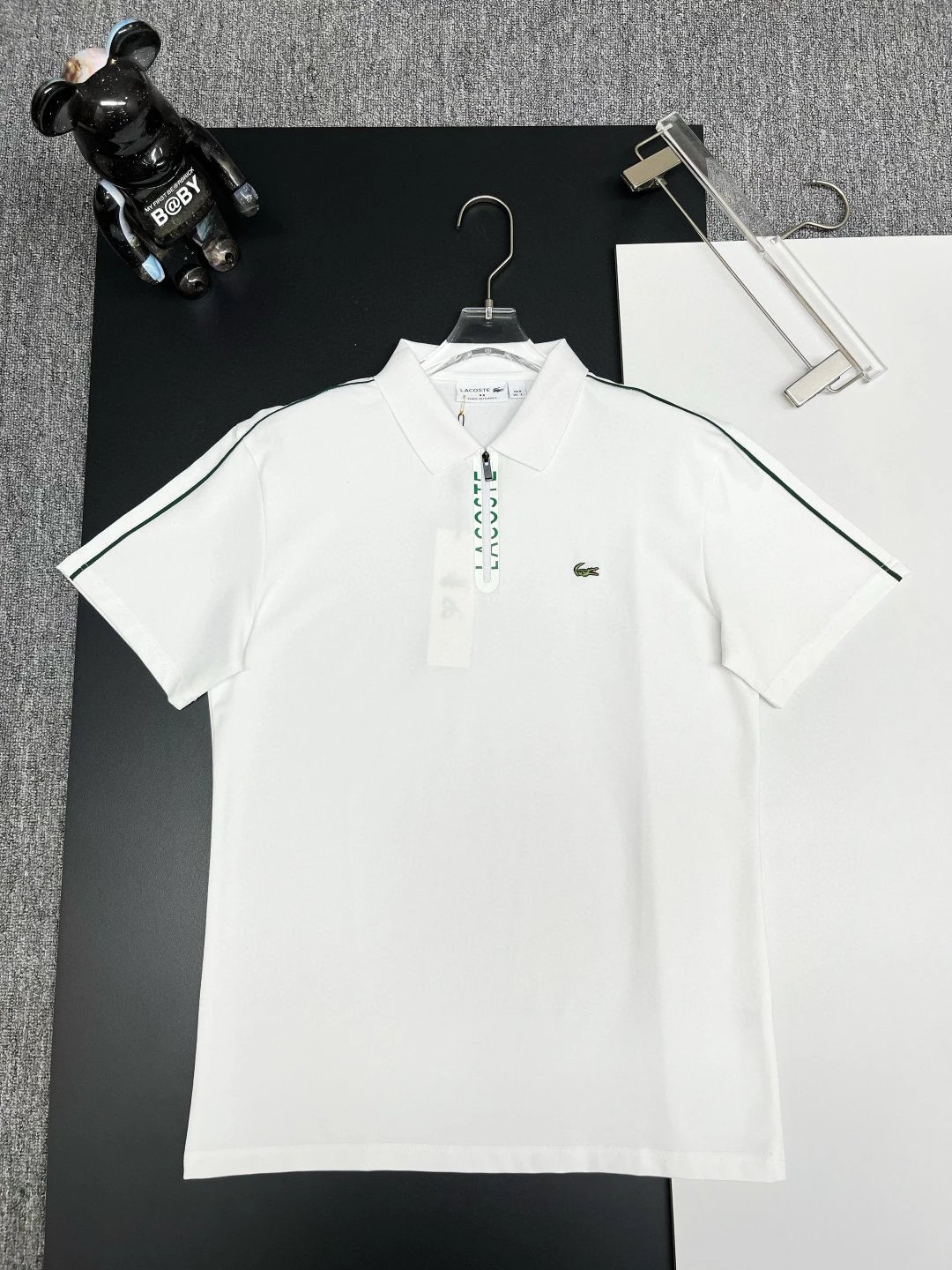 Lacoste Zip Placket Polo Shirt White