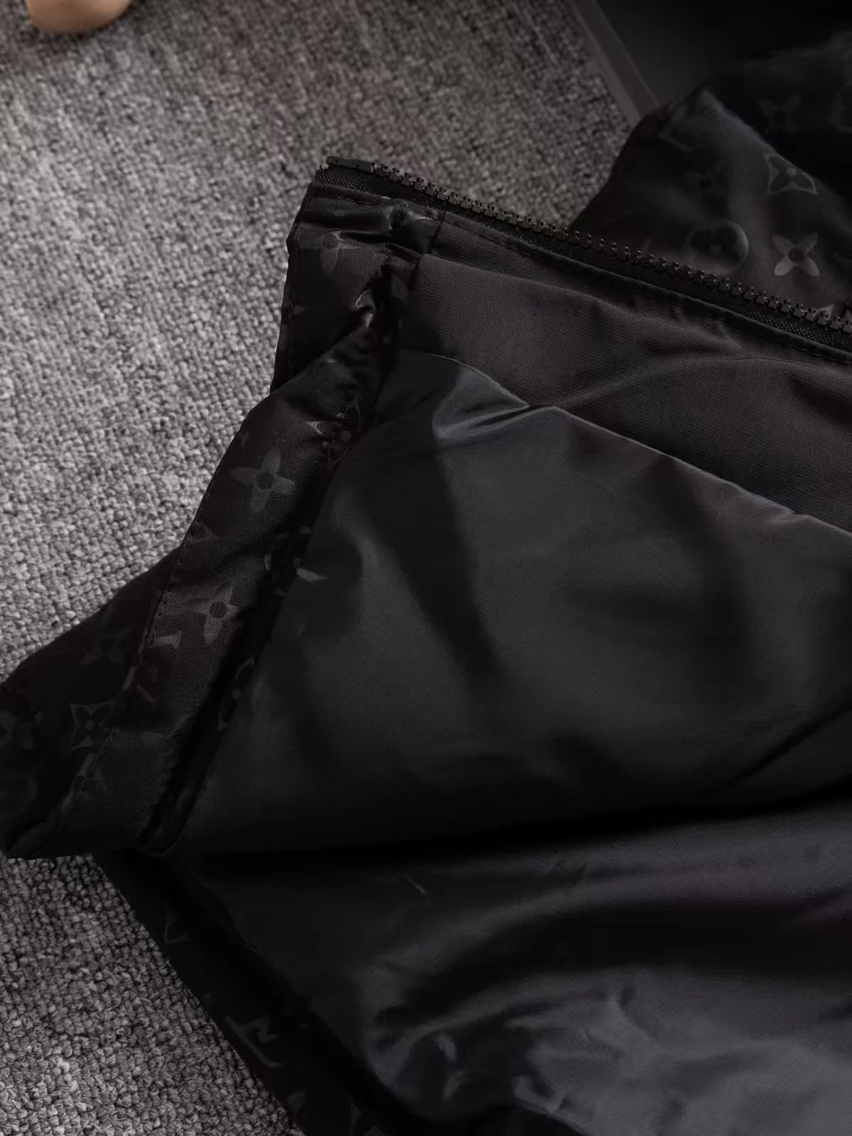 The North Face x Louis Vuitton Monogram Puffer Jacket Black Down Jacket - 12