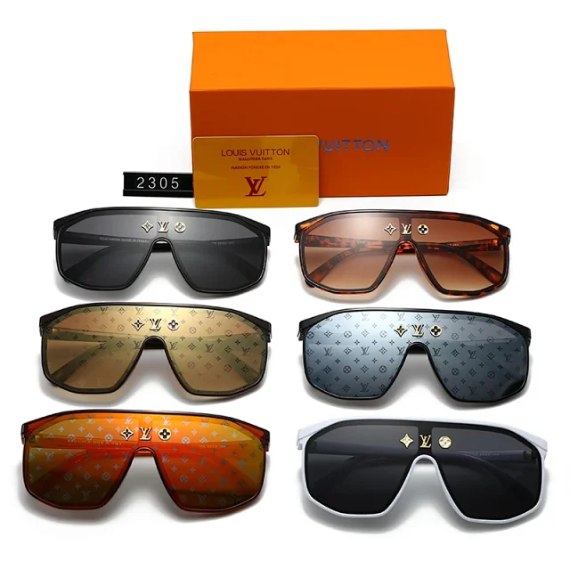 Louis Vuitton Eyewear Shield and square-frame sunglasses product detail image 5