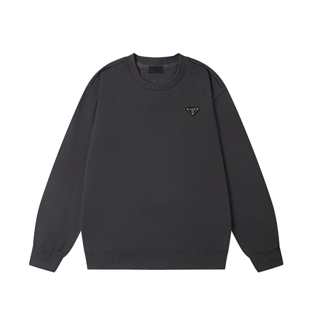 Prada Hoodies & Sweatshirts Triangle Logo Crewneck Sweatshirt product detail image 5