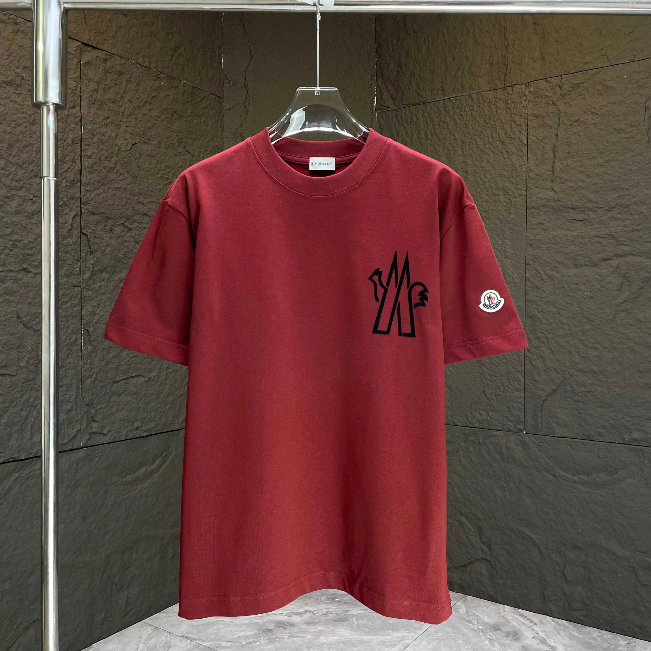 Moncler Mountain Logo Tee Red