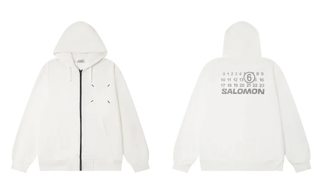 Maison Margiela Hoodies & Sweatshirts Numeric Logo Zip-Up Hoodie product detail image 5