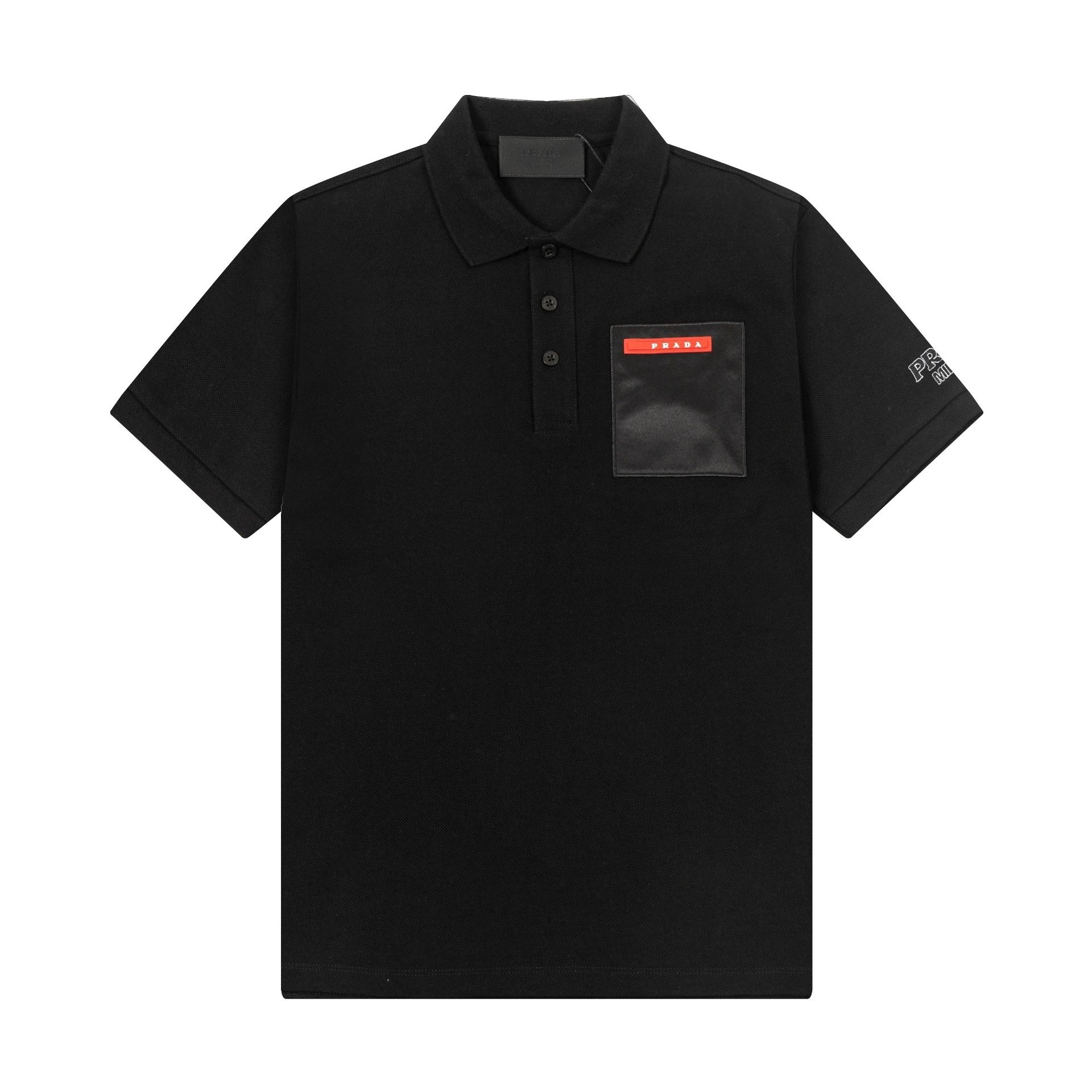 Prada Luna Rossa Pocket Polo Shirt Black
