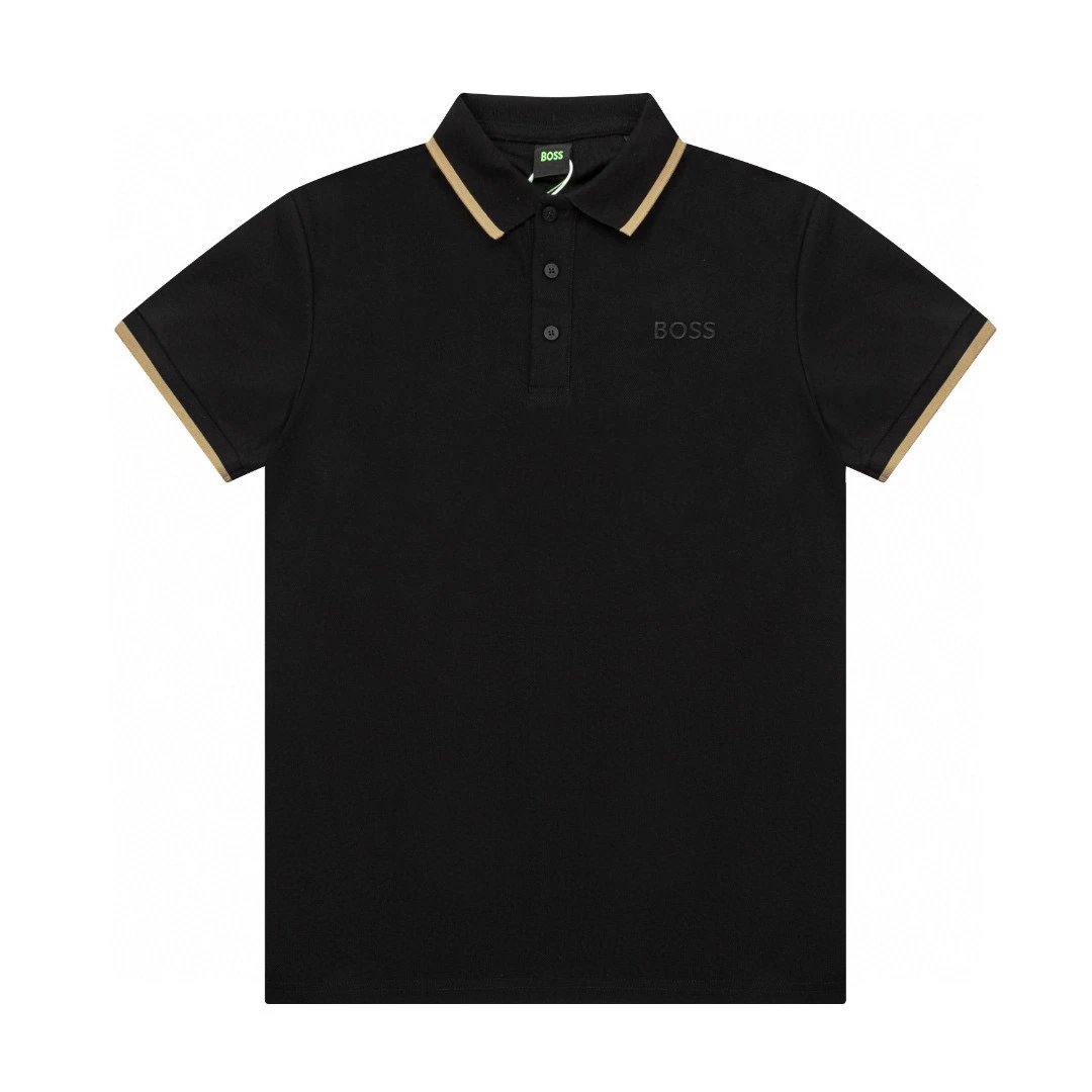 Hugo Boss Polo White with Striped Collar and Cuffs Polo Shirt - 6