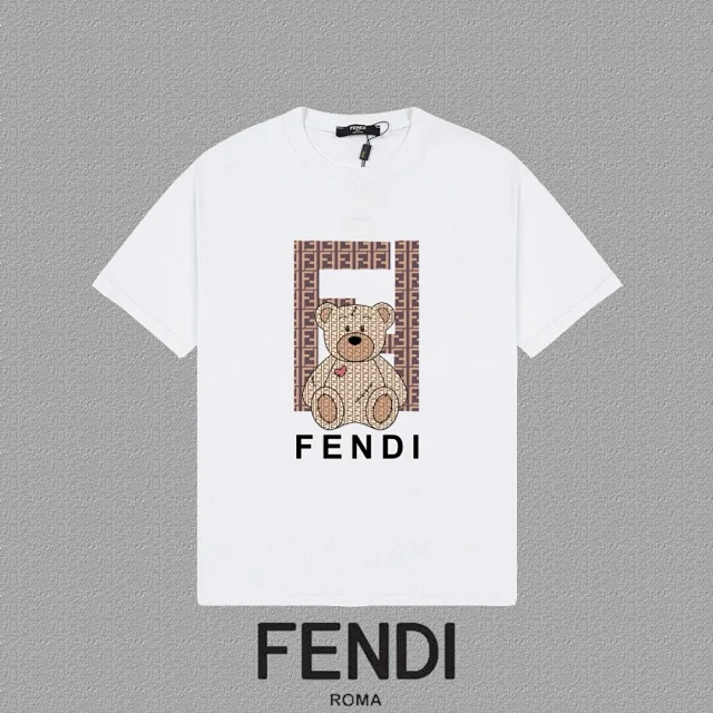 Fendi T-Shirts short-sleeve teddy bear graphic product detail image 6