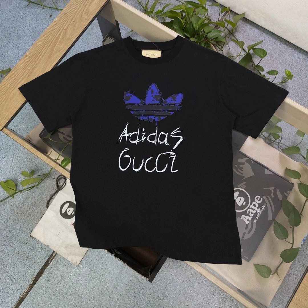 Gucci x Adidas Trefoil Collab Tee Black