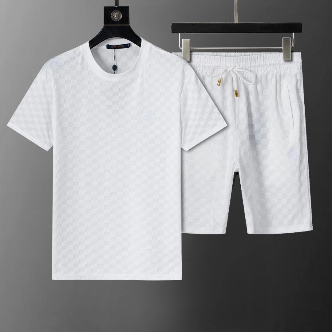 Louis Vuitton Damier Short Set White