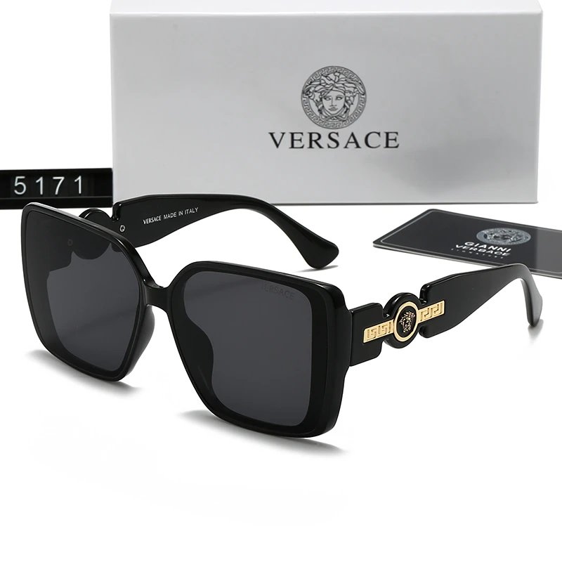 Versace VE3162 Rimless Square Sunglasses Gold Purple Gradient