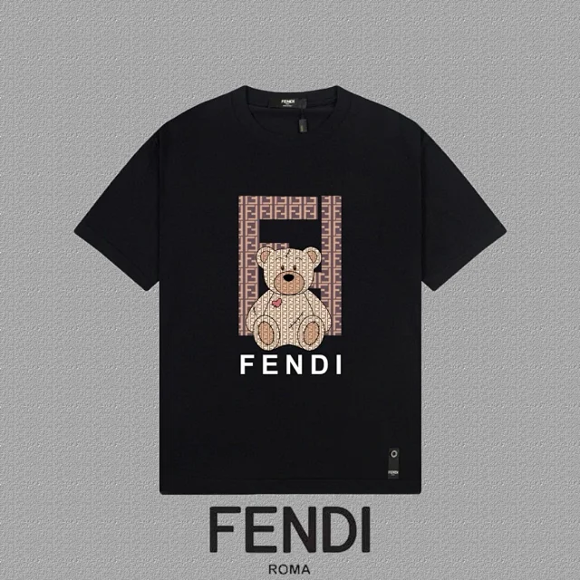 Fendi T-Shirts short-sleeve teddy bear graphic product detail image 7