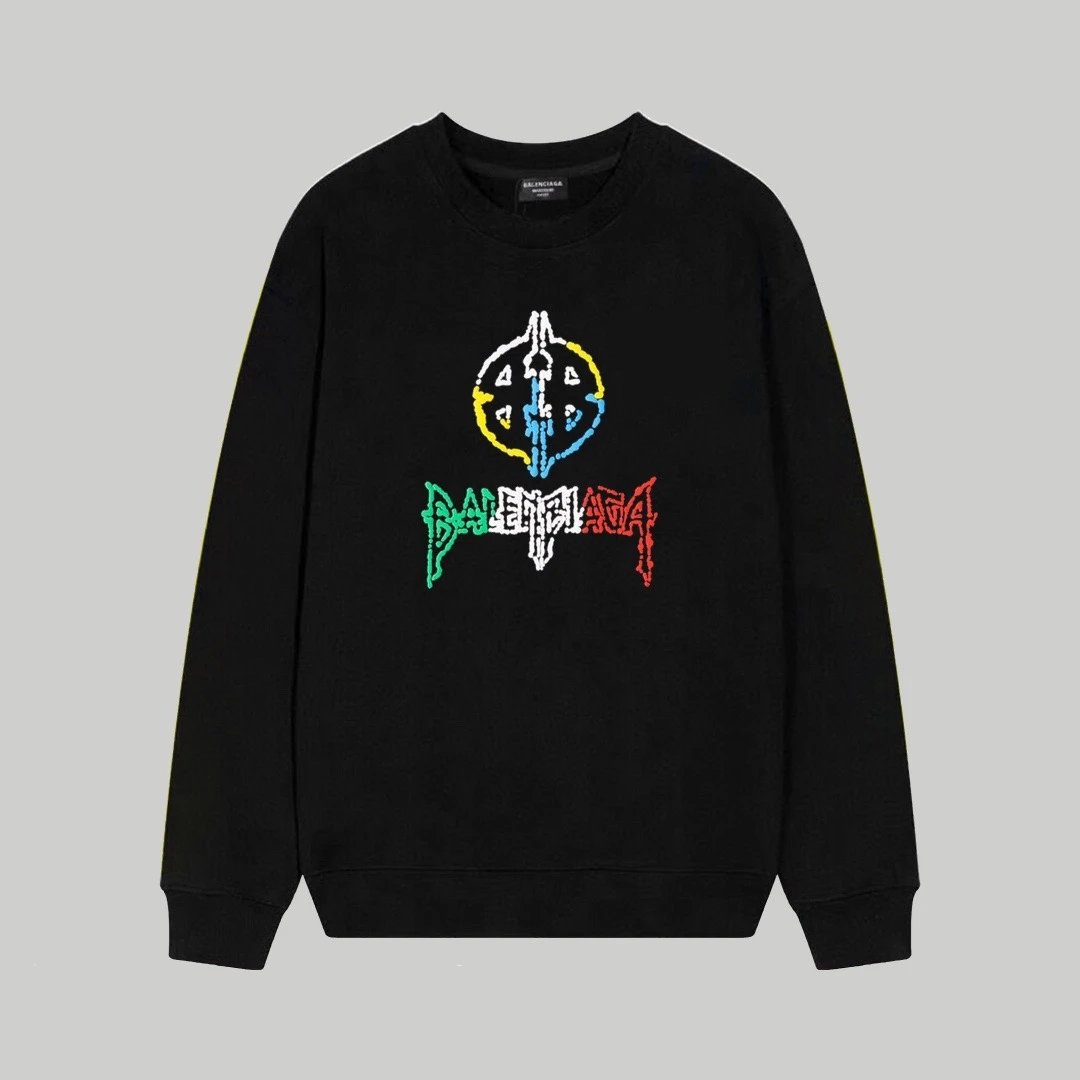 Balenciaga Graphic Sweatshirt Black