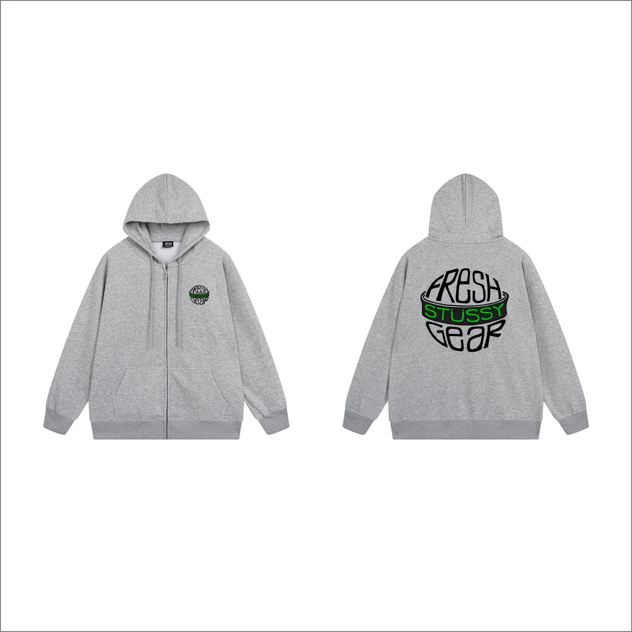 A Bathing Ape Camo Circle Logo Full-Zip Hoodie Gray - 7